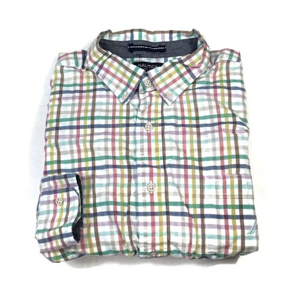 BF163 Nautica Classic Fit Prep Button Shirt XXL - Picture 1 of 5